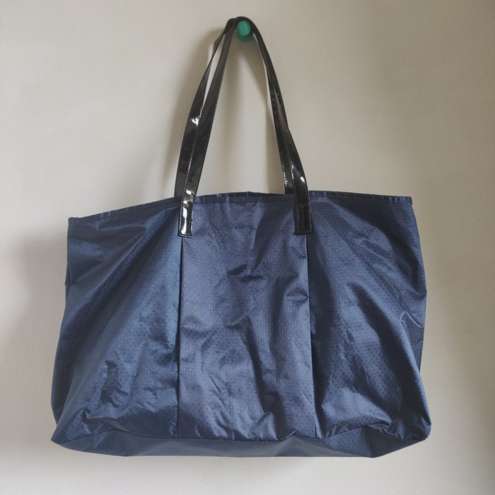 Macy's Large Navy Blue Nylon Tote Bag